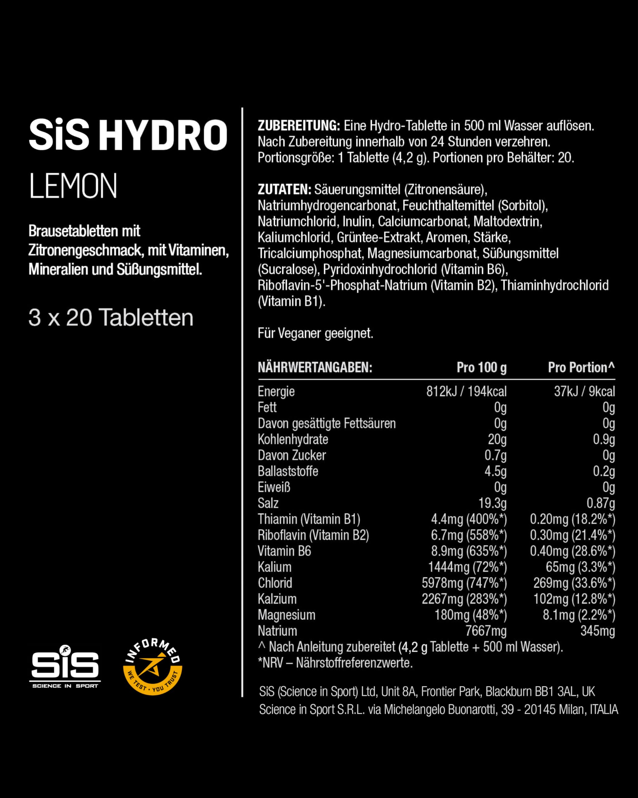 science-in-sport-go-hydro-elektrolyt-tabletten-zitrone-3-x-20-tabs image 5
