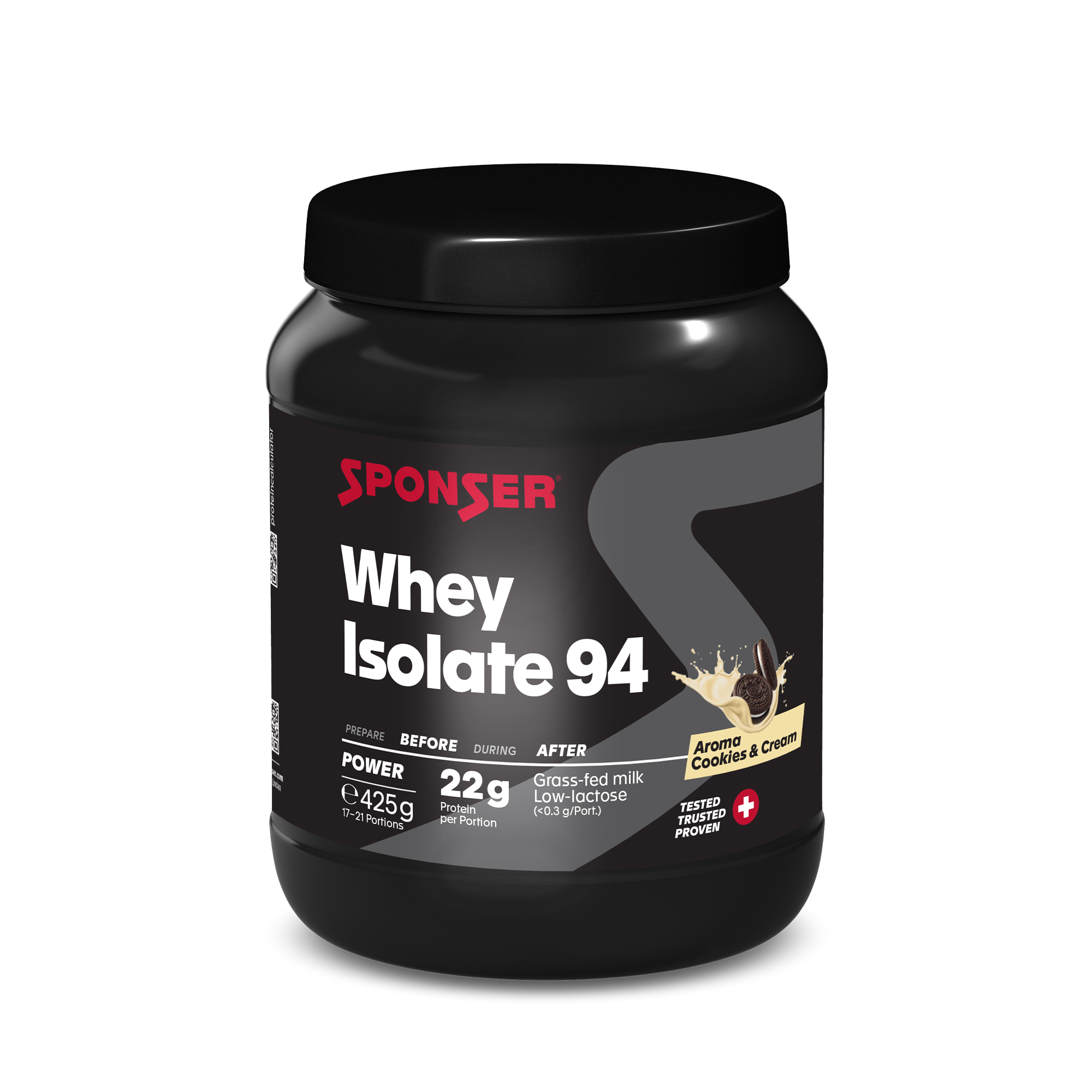 sponser-whey-isolate-94-molkenprotein-isolat-cookies-cream image 1
