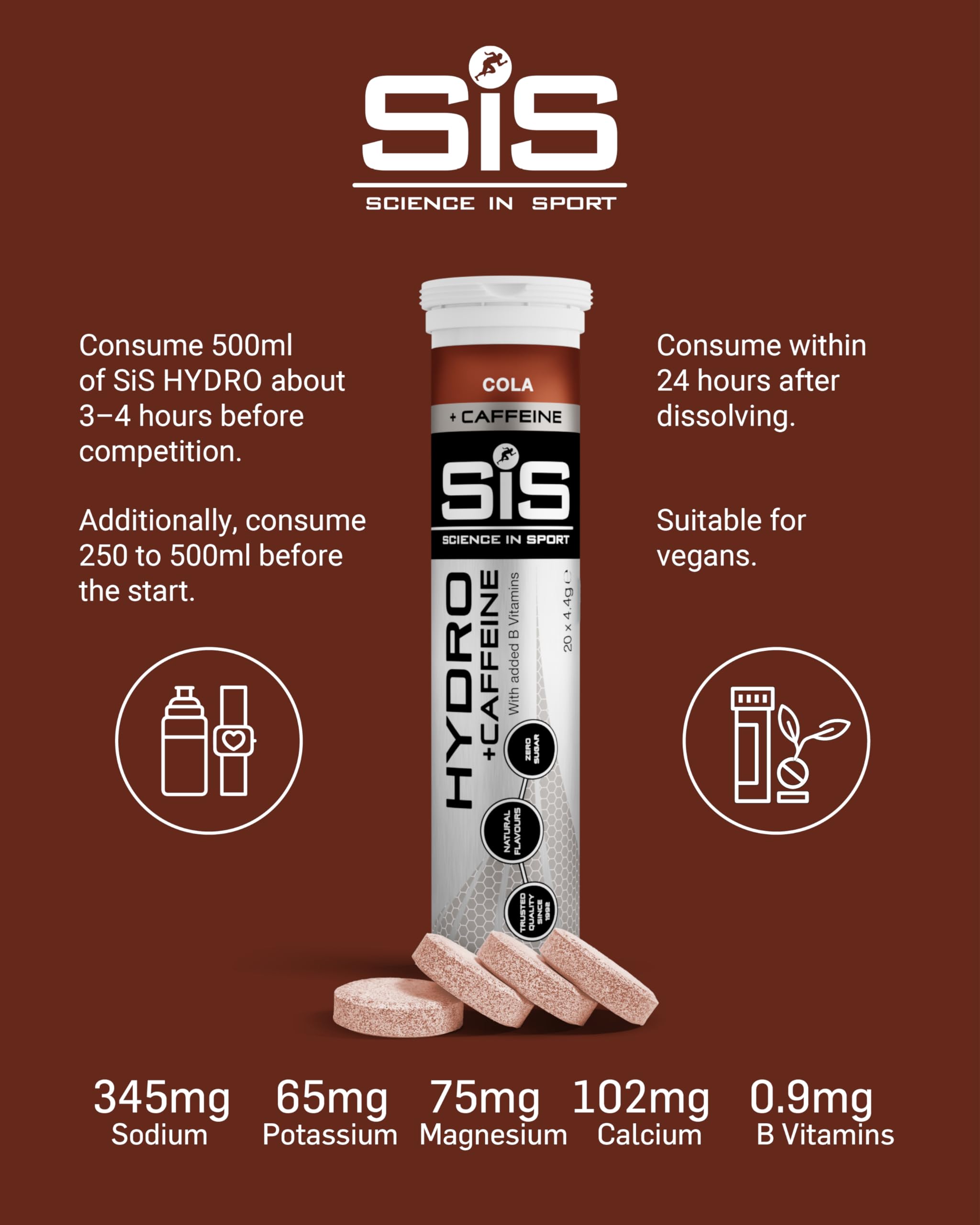 science-in-sport-go-hydro-koffein-brausetabletten-cola-3x20-elektrolyte image 4