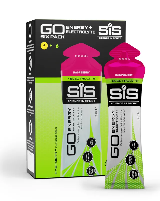 science-in-sport-go-energy-elektrolyt-gels-6-x-60-ml-himbeere-22-g-kohlenhydrate image 1