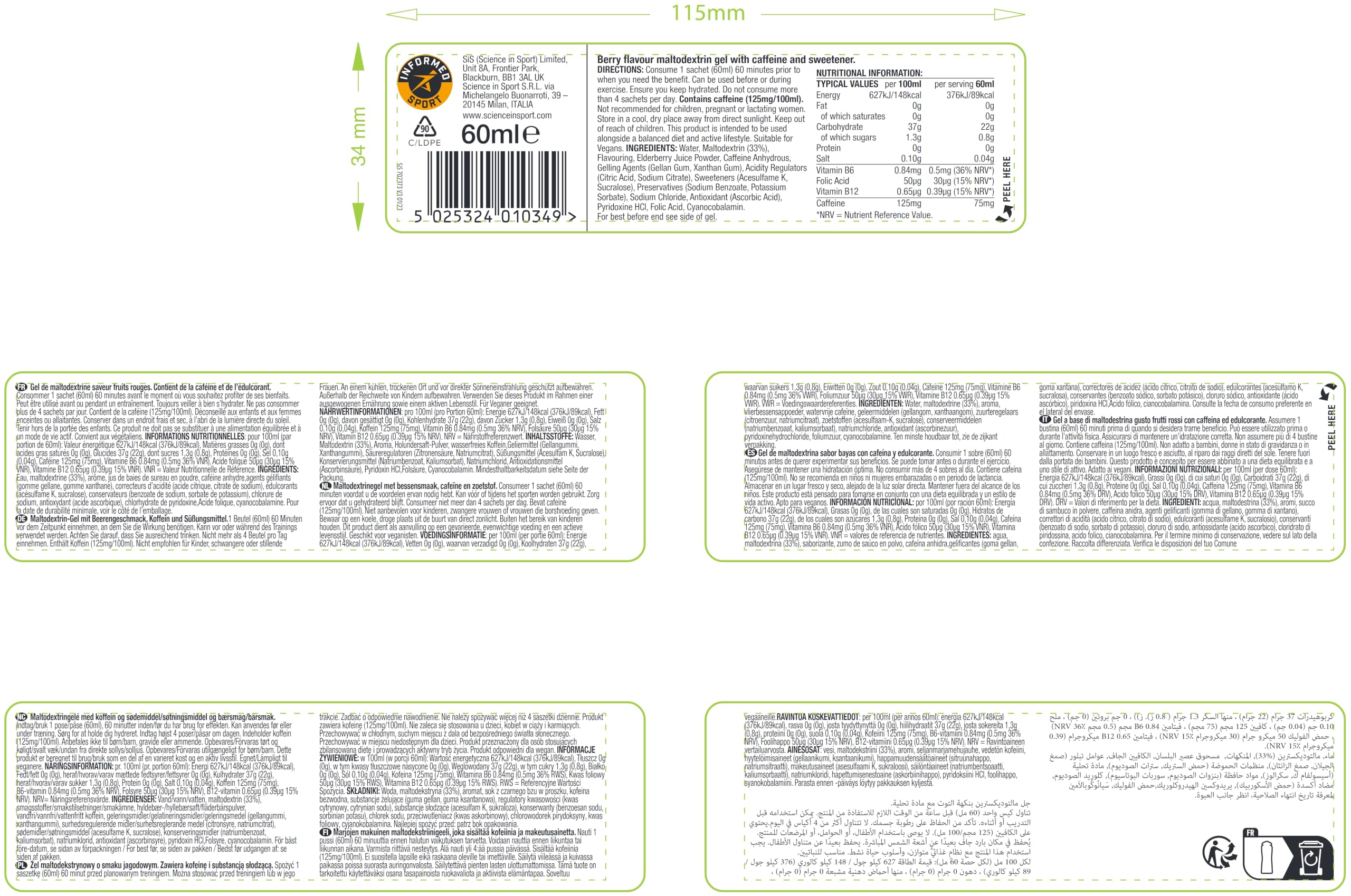 science-in-sport-go-energy-koffein-gel-beere-30x60ml-75mg-koffein image 7