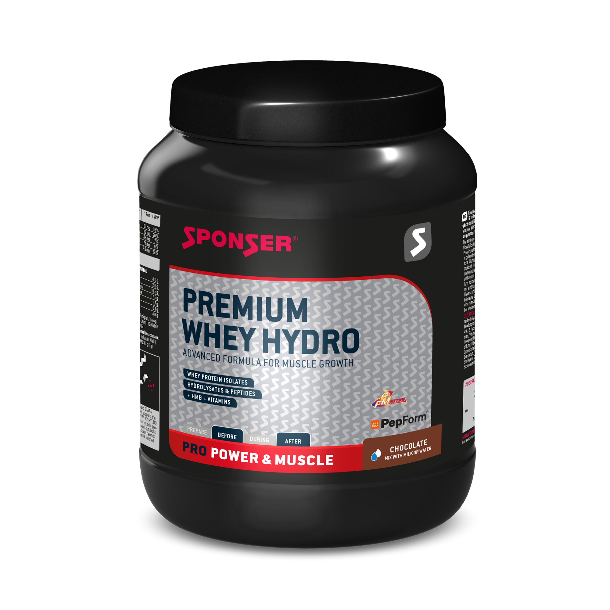 sponser-premium-whey-hydro-chocolate-hydrolysiertes-whey-isolat-proteinpulver-mi image 1