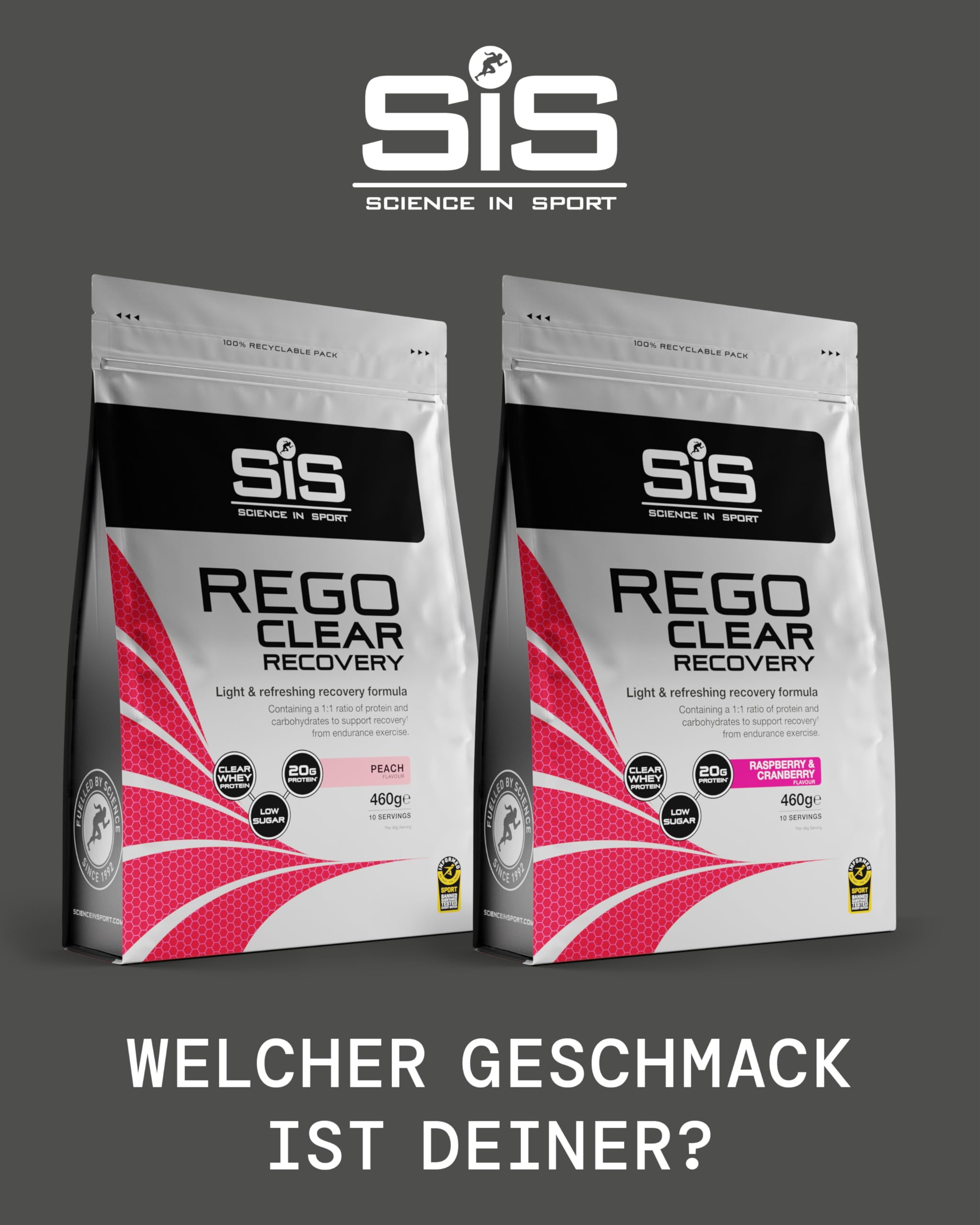 science-in-sport-rego-clear-recovery-drink-460-g-himbeere-cranberry image 6