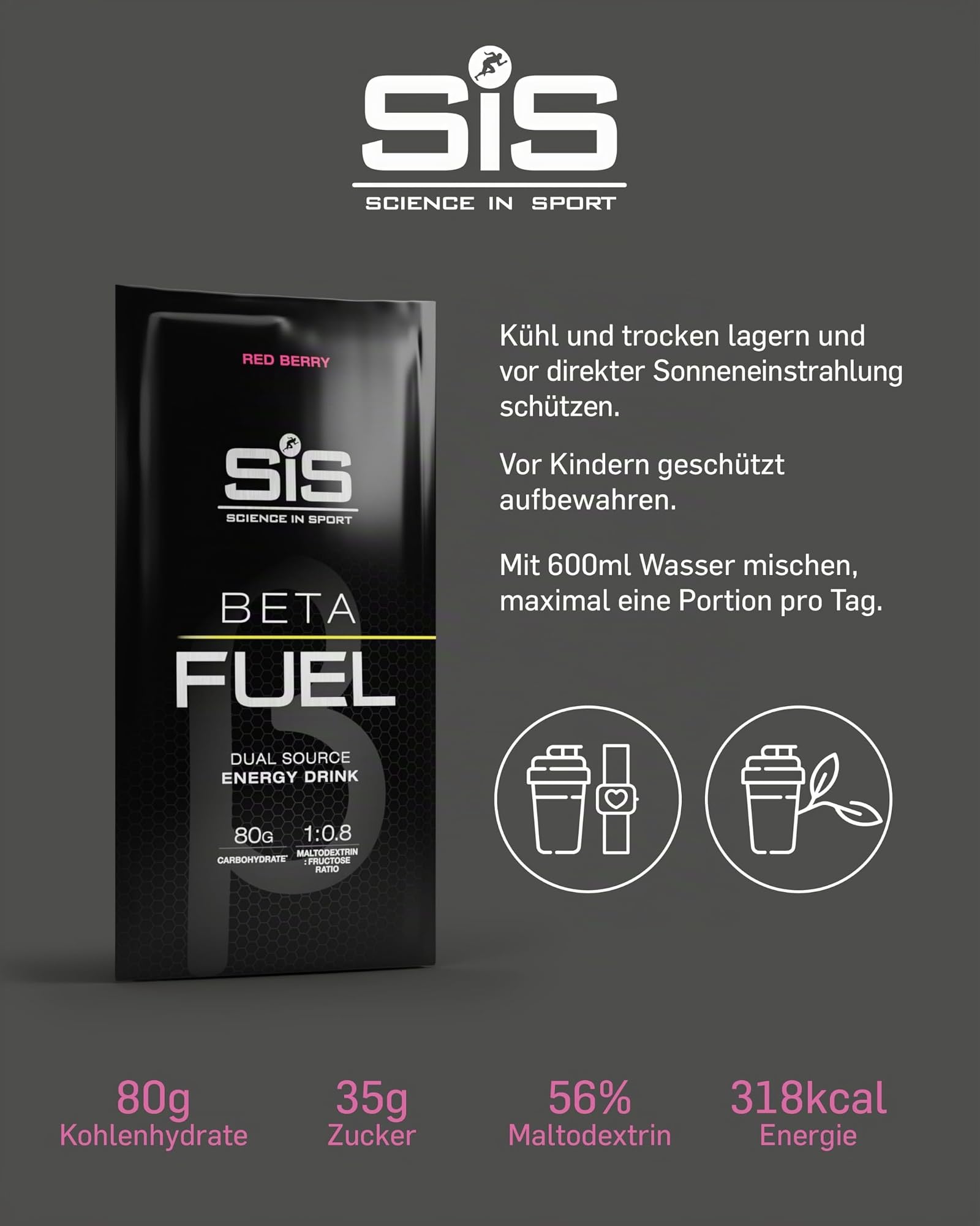 science-in-sport-beta-fuel-80-energy-drink-pulver-rote-beere-15-x-82-g image 4