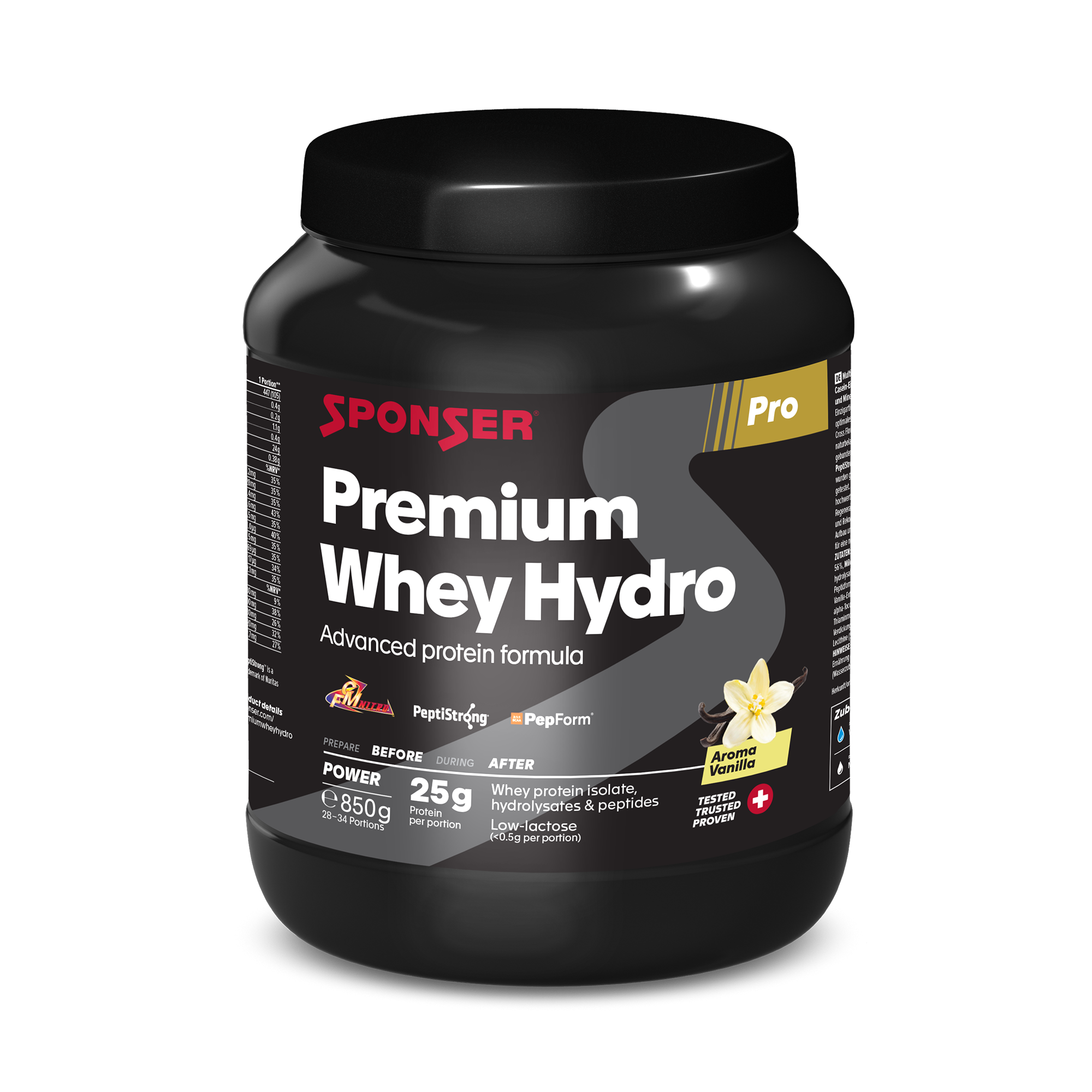 sponser-premium-whey-hydro-vanilla-proteinpulver image 1