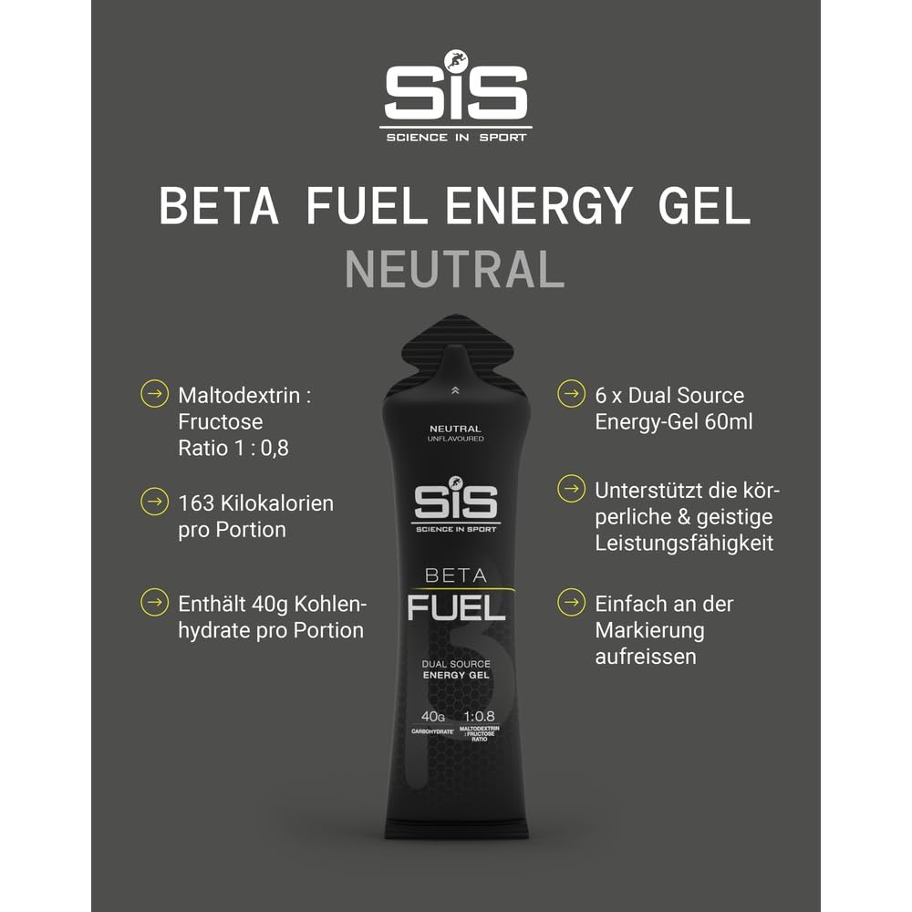 science-in-sport-beta-fuel-energie-gel-6x60ml-ohne-geschmack image 2