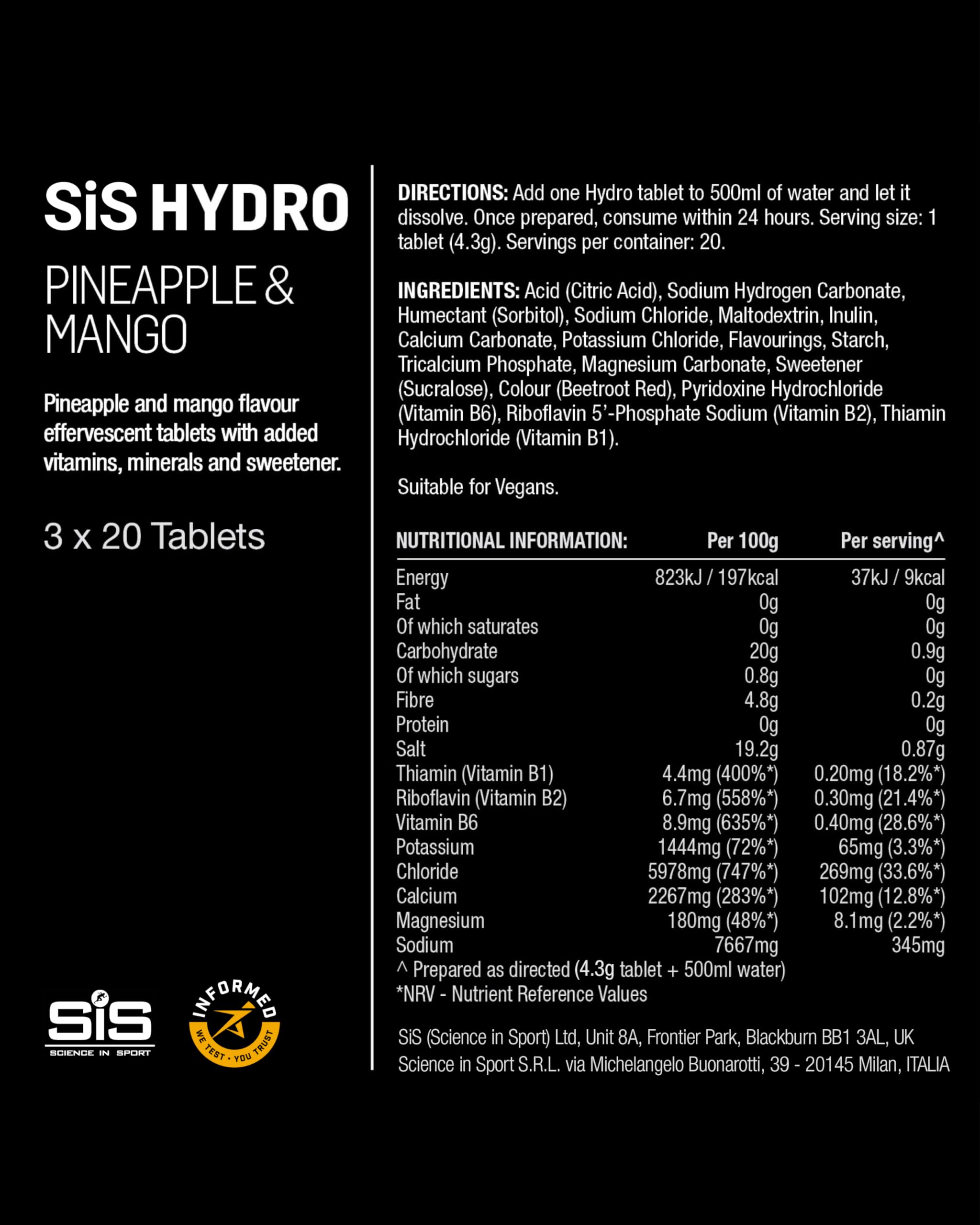 science-in-sport-hydro-tabletten-3-x-20-brausetabletten-ananas-mango-zucker-und- image 5