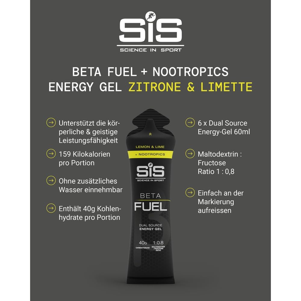 science-in-sport-beta-fuel-nootropics-gel-zitrone-limette-6-x-60ml-mit-40g-kohle image 2