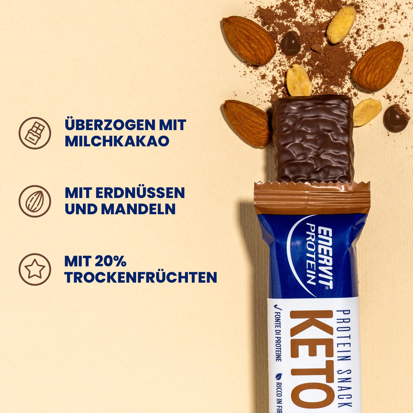 enervit-protein-snack-milk-choco-keto-riegel-8-x-35-g image 3
